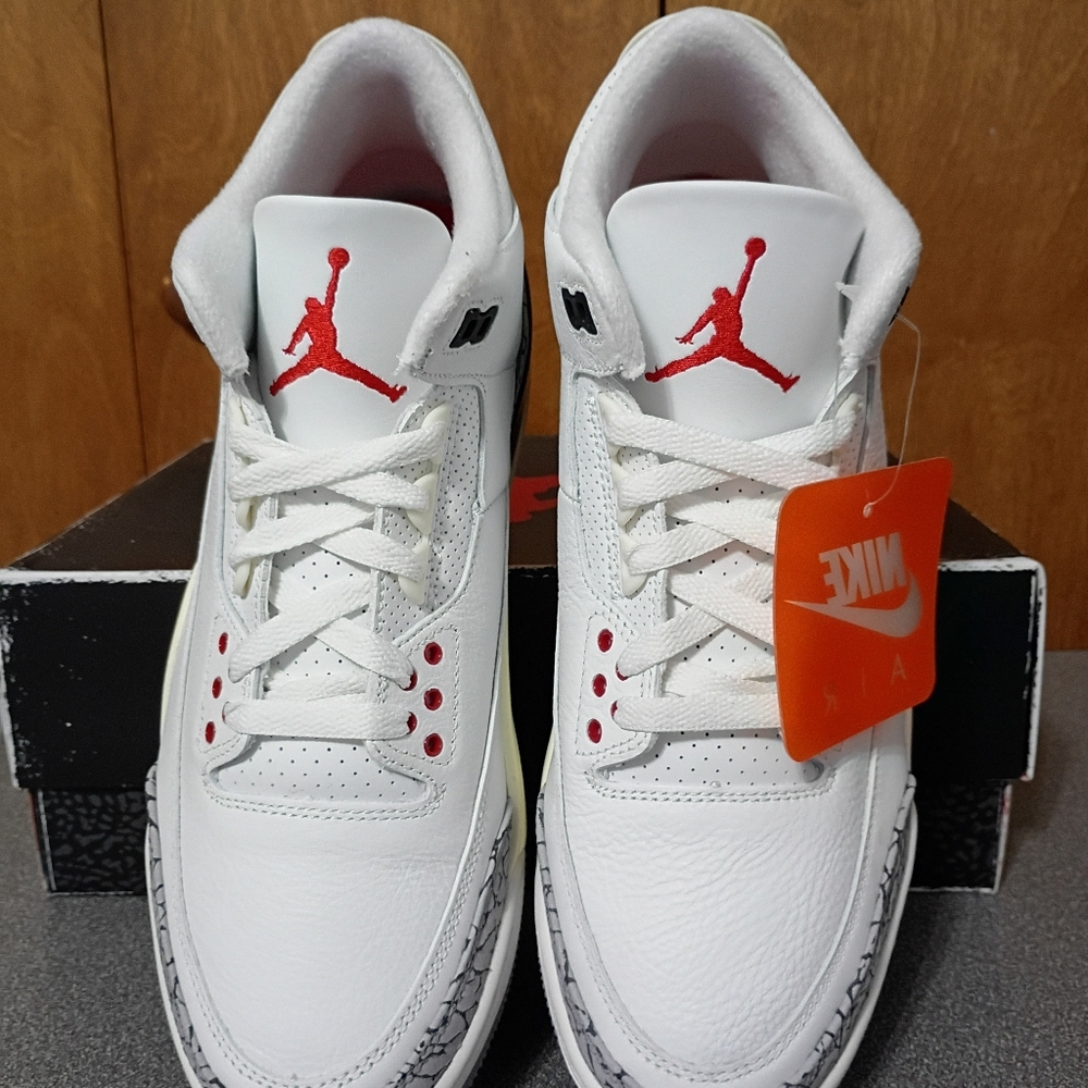 Nike Air Jordan 3 Retro White Cement Reimagined 2023 Men's Size 9.5 - DN3707 100 - Picture 6 of 7